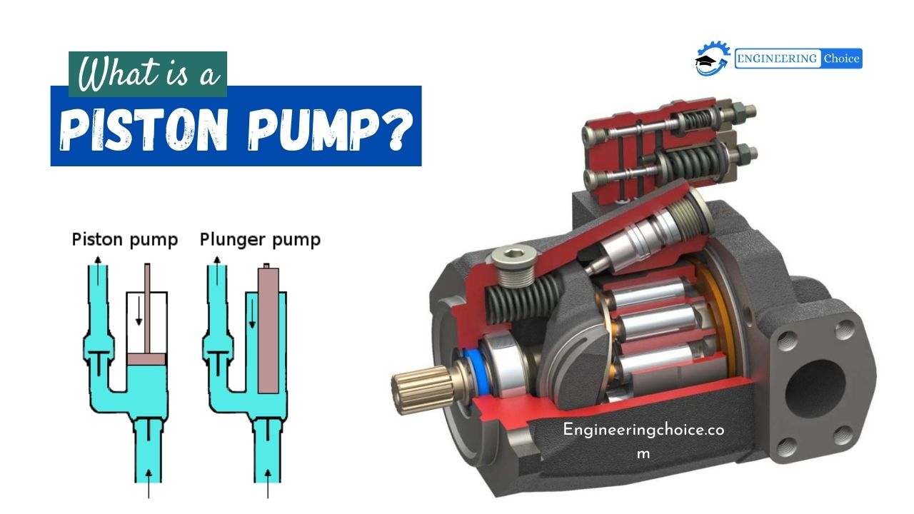 A piston pump is a type of reciprocating pump in which the high-pressure seal reciprocates with the piston.